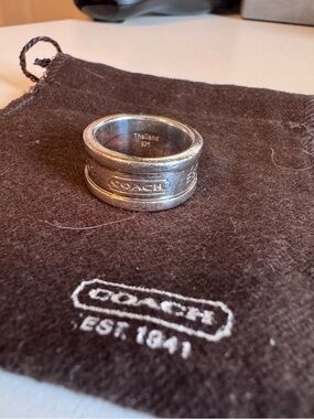 COACH 925 Silver Brand Ring